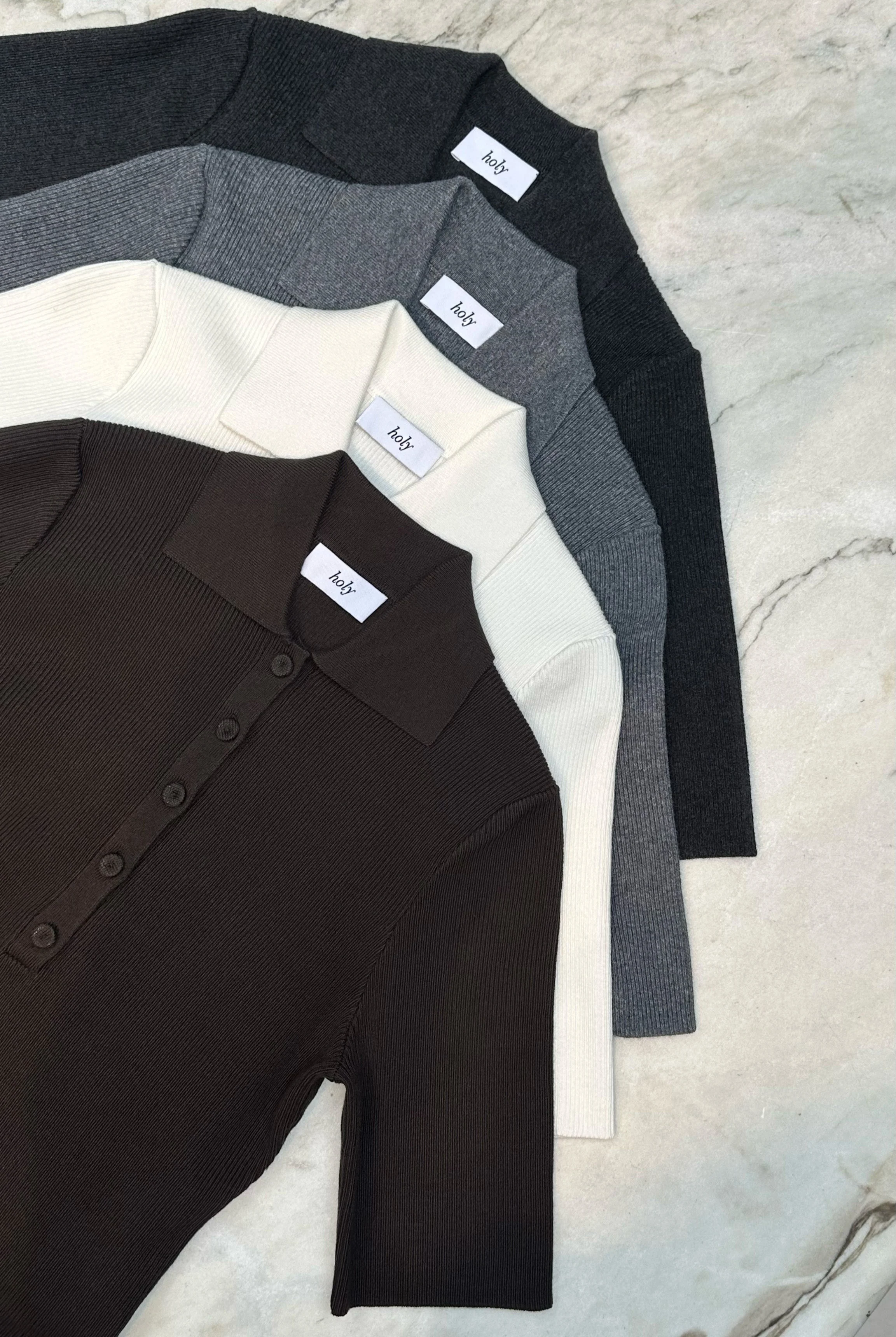 DREW POLO TEE | dark brown - Image 4